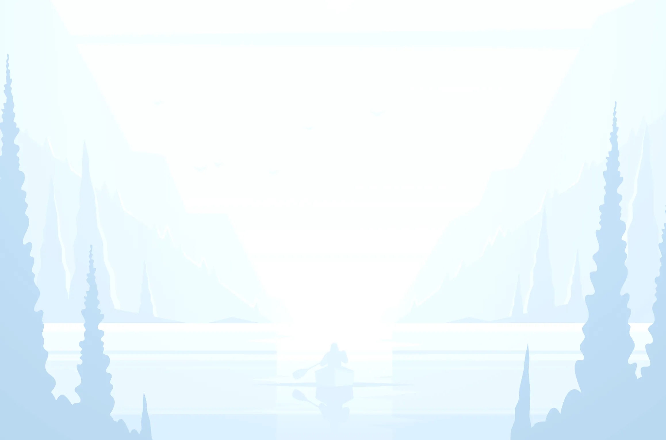 湖畔のイラスト